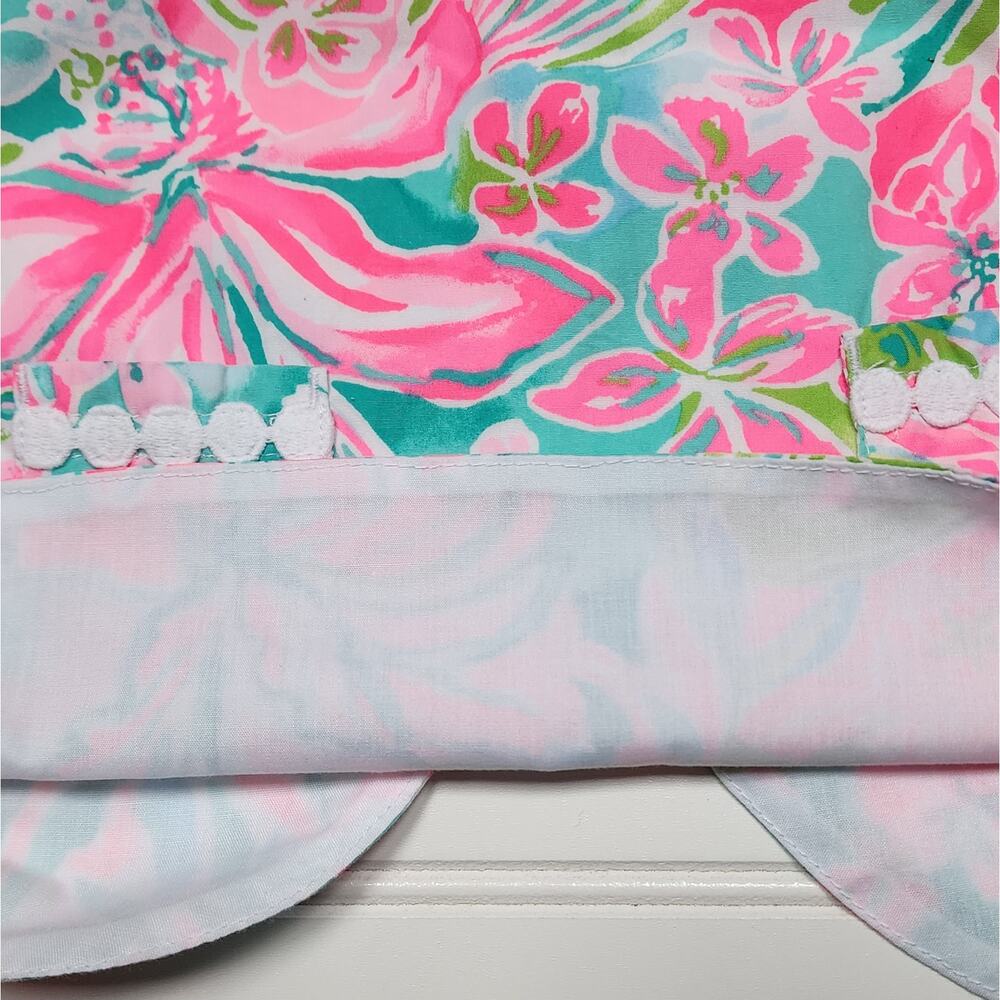 Lilly Pulitzer Baby Lilly Shift Dress Size 6-12 Months Pinks, Aqua & Green - Picture 5 of 7